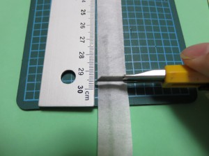 和紙の長さを本文の長さに切る