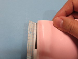 角を合わせて貼り始めます