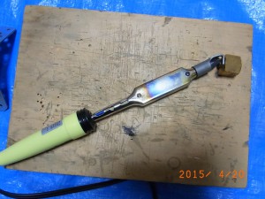 100Wのハンダゴテに取り付けました